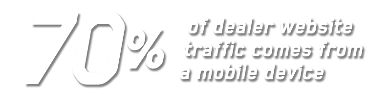 70% of dealer website traffic comes from a mobile device
