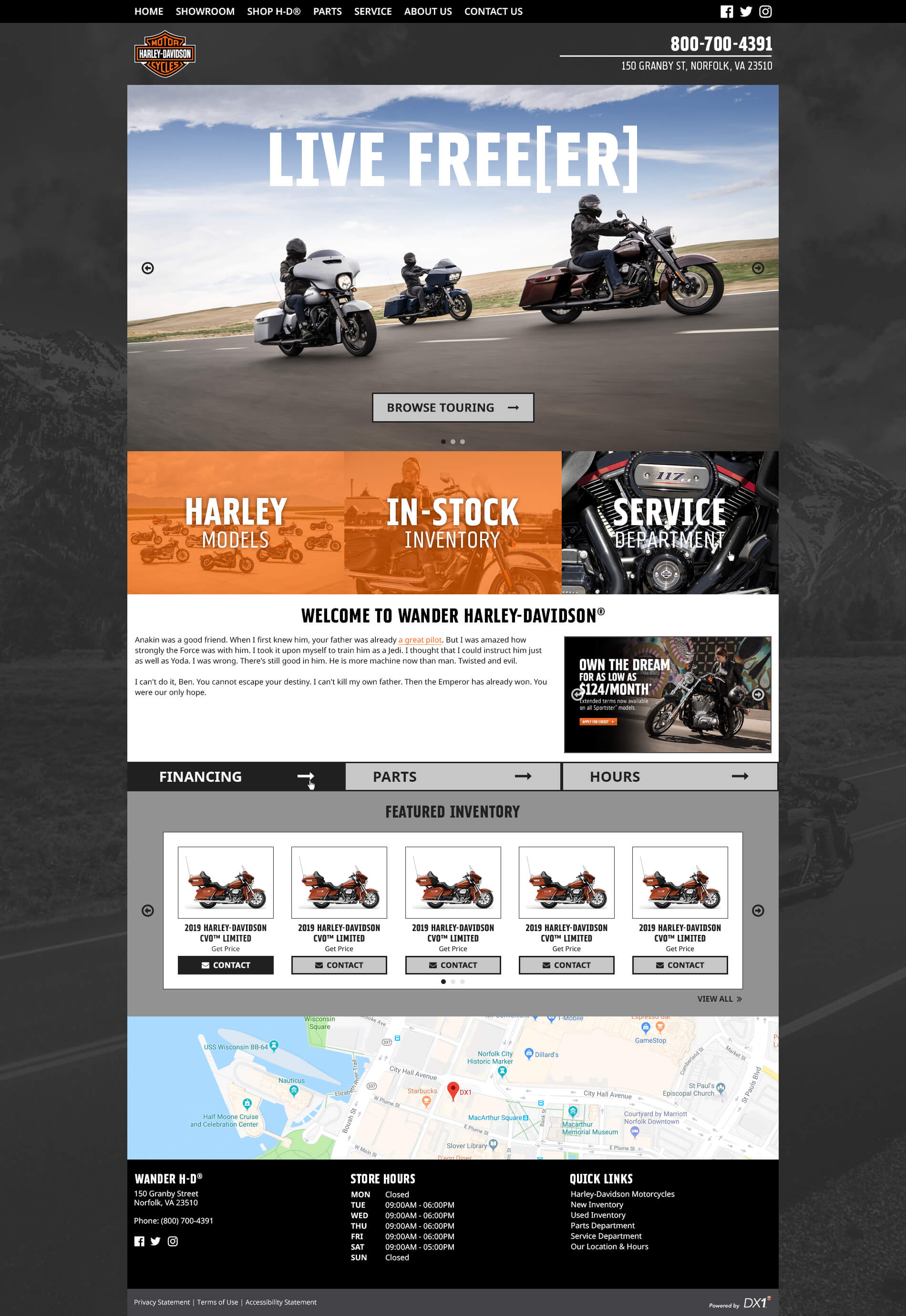 Harley-Davidson® Website Gallery | DX1 Complete Dealership Management