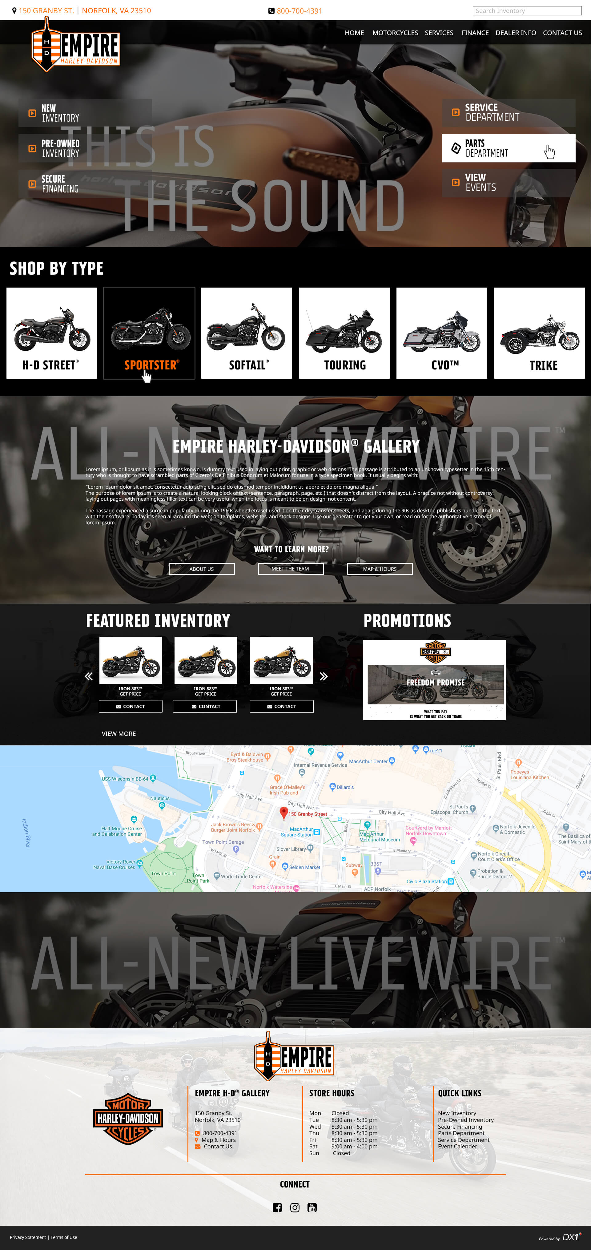 Harley-Davidson® Website Gallery | DX1 Complete Dealership Management ...